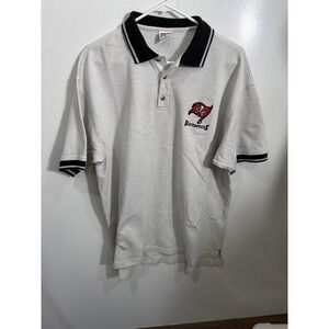 TRUE FAN Tampa Bay Buccaneers Embroidered Polo Shirt Mens XL Golf Casual‎ vTG